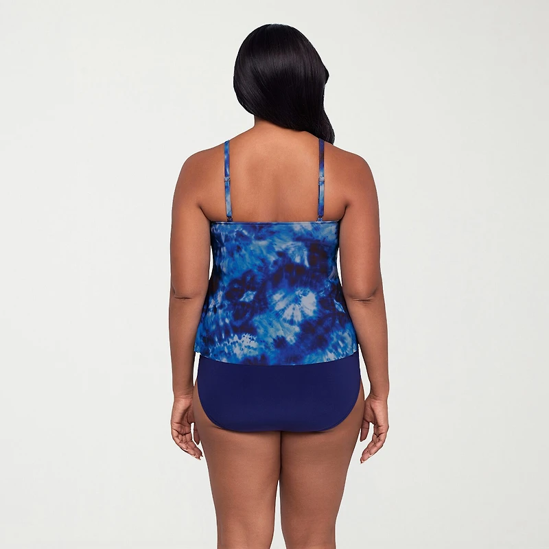 Trimshaper Womens Tie-Dye Tankini Swimsuit Top