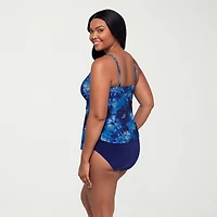 Trimshaper Womens Tie-Dye Tankini Swimsuit Top