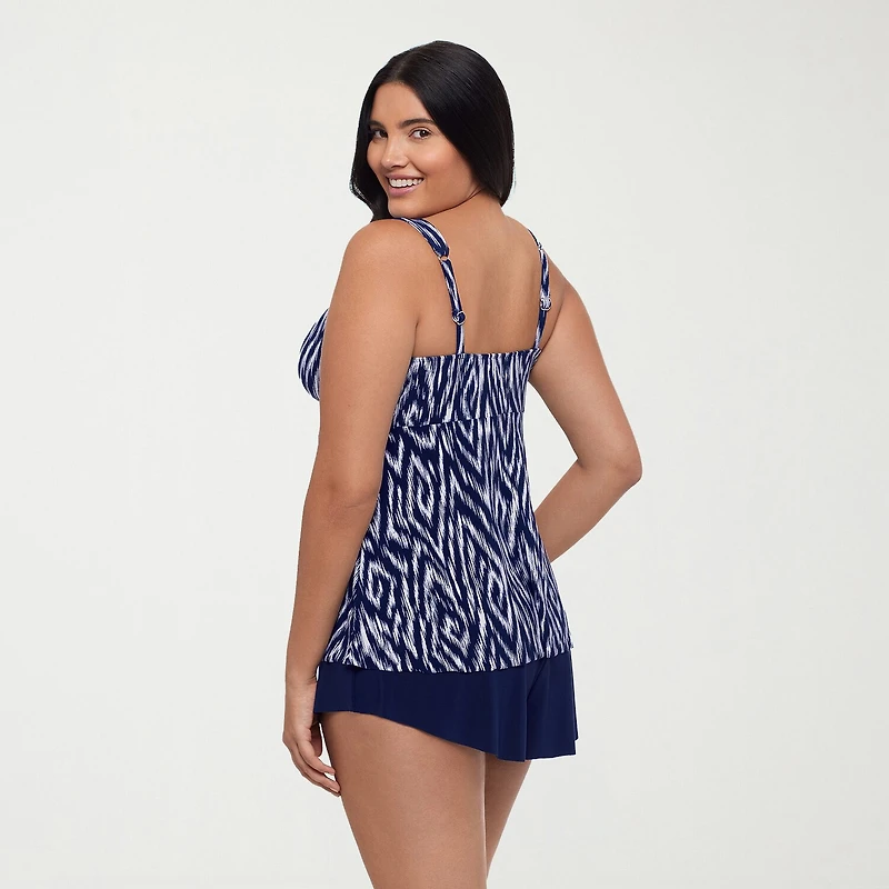 Trimshaper Womens Abstract Tankini Swimsuit Top