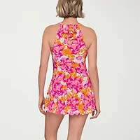 Liz Claiborne Womens Floral Swim Dress