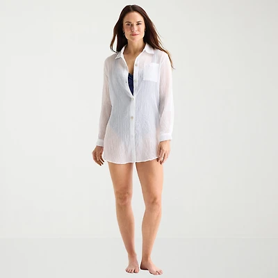 Sonnet Shores Womens Dress Swimsuit Cover-Up