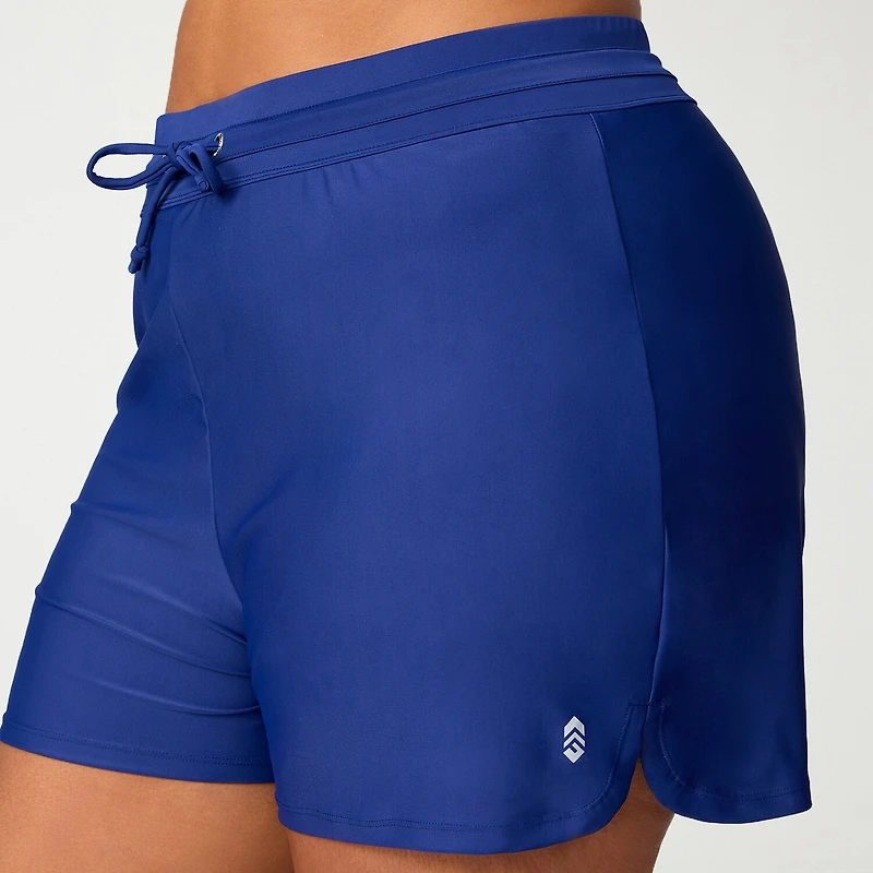 Free Country Womens Drawstring Waist Quick Dry Swim Shorts