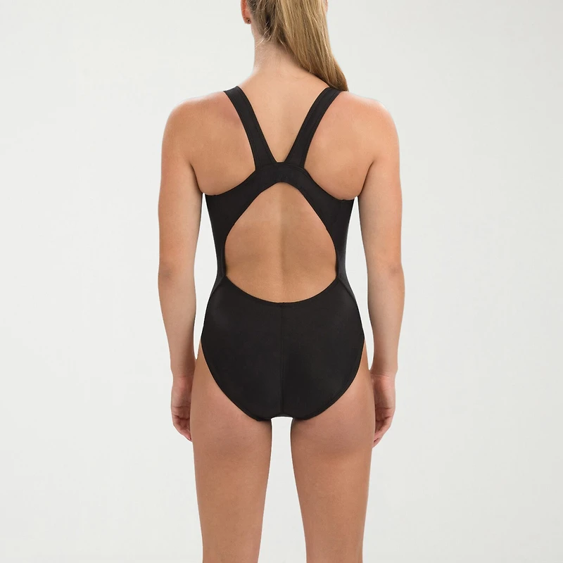 Dolfin Basics Solid Hp Back Womens Moderate Coverage One Piece Swimsuit