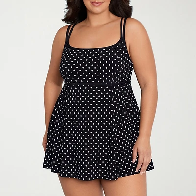 Sonnet Shores Womens Plus Swim Dress
