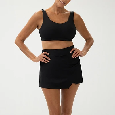 Dolfin Aquashape Women's High Waisted Skort Womens Quick Dry Swim Skirt