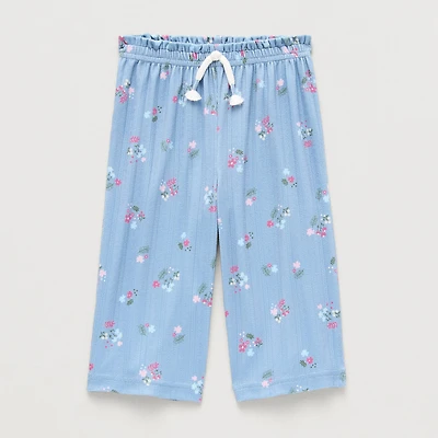 Okie Dokie Baby Girls Wide Leg Loose Fit Pull-On Pant