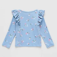 Okie Dokie Baby Girls Round Neck Long Sleeve T-Shirt