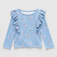 Okie Dokie Baby Girls Round Neck Long Sleeve T-Shirt
