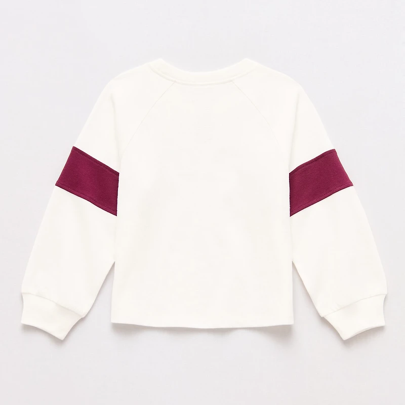 Okie Dokie Toddler & Little Girls Round Neck Long Sleeve Relaxed Fit Graphic T-Shirt