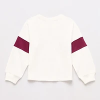 Okie Dokie Toddler & Little Girls Round Neck Long Sleeve Relaxed Fit Graphic T-Shirt