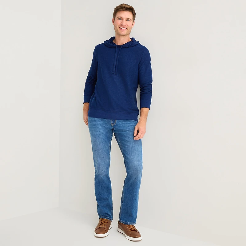 St. John's Bay Slub Mens Long Sleeve Hoodie