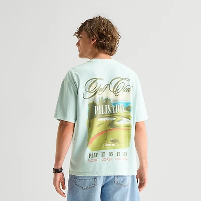 Arizona Mens Crew Neck Short Sleeve Boxy Fit Graphic T-Shirt