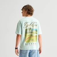Arizona Mens Crew Neck Short Sleeve Boxy Fit Graphic T-Shirt