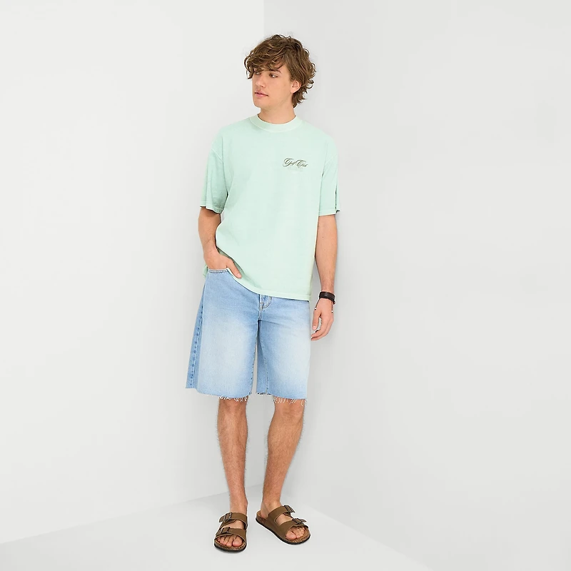 Arizona Mens Crew Neck Short Sleeve Boxy Fit Graphic T-Shirt