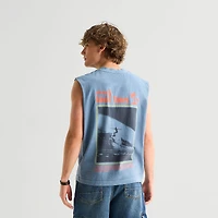 Arizona Mens Crew Neck Sleeveless Muscle T-Shirt