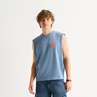 Arizona Mens Crew Neck Sleeveless Muscle T-Shirt