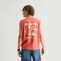Arizona Mens Crew Neck Sleeveless Muscle T-Shirt