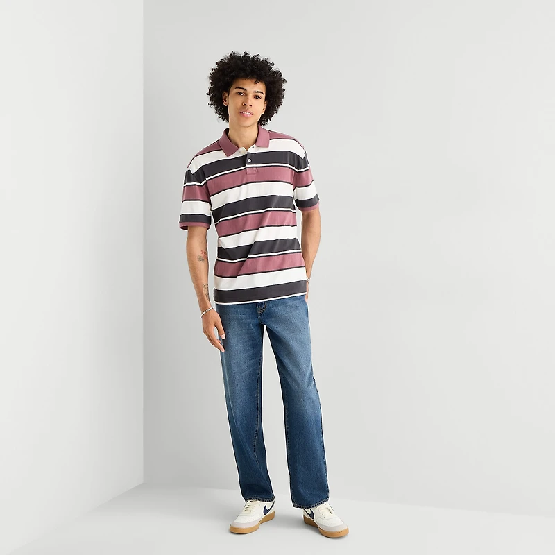 Arizona Mens Boxy Fit Short Sleeve Polo Shirt