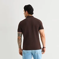mutual weave Mens Regular Fit Short Sleeve Polo Shirt