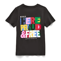 Hope & Wonder Juneteenth Big Kid Unisex Crew Neck Short Sleeve Regular Fit Graphic T-Shirt