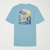 IZOD Saltwater Mens Crew Neck Short Sleeve Classic Fit Big and Tall Graphic T-Shirt
