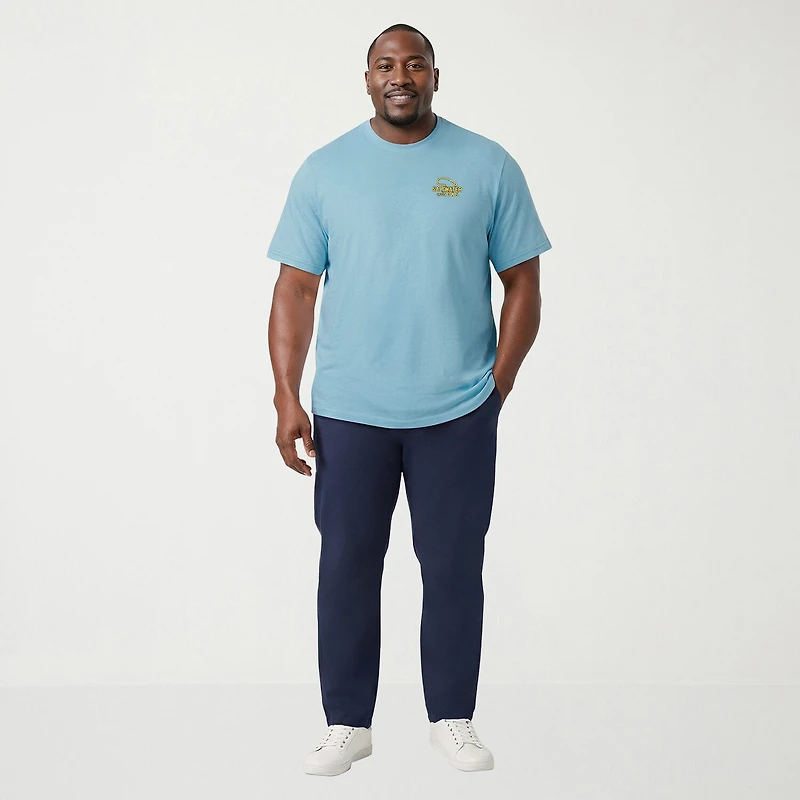 IZOD Saltwater Mens Crew Neck Short Sleeve Classic Fit Big and Tall Graphic T-Shirt