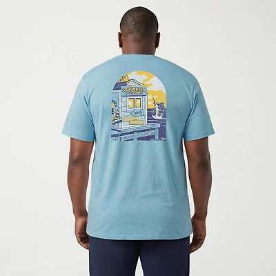 IZOD Saltwater Mens Crew Neck Short Sleeve Classic Fit Big and Tall Graphic T-Shirt