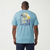 IZOD Saltwater Mens Crew Neck Short Sleeve Classic Fit Big and Tall Graphic T-Shirt