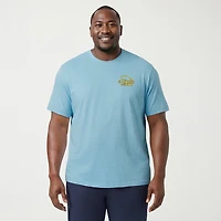 IZOD Saltwater Mens Crew Neck Short Sleeve Classic Fit Big and Tall Graphic T-Shirt
