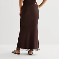Forever 21 Womens Juniors Mid Rise Maxi Skirt