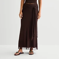 Forever 21 Womens Juniors Mid Rise Maxi Skirt
