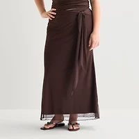 Forever 21 Womens Juniors Plus Mid Rise Maxi Skirt