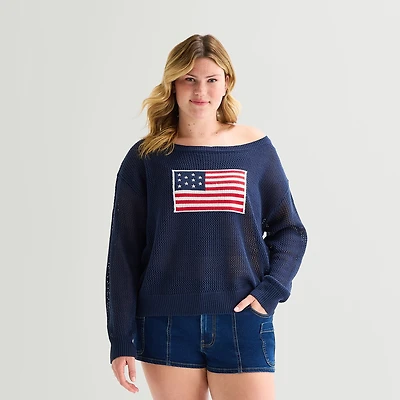Forever 21 Juniors Plus Womens Long Sleeve Pullover Sweater