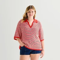 Forever 21 Womens Juniors Plus Short Sleeve Polo Shirt