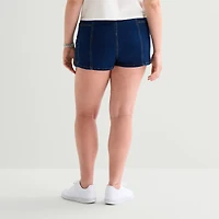 Arizona Womens 2 1/2" Low Rise Juniors Plus Denim Short