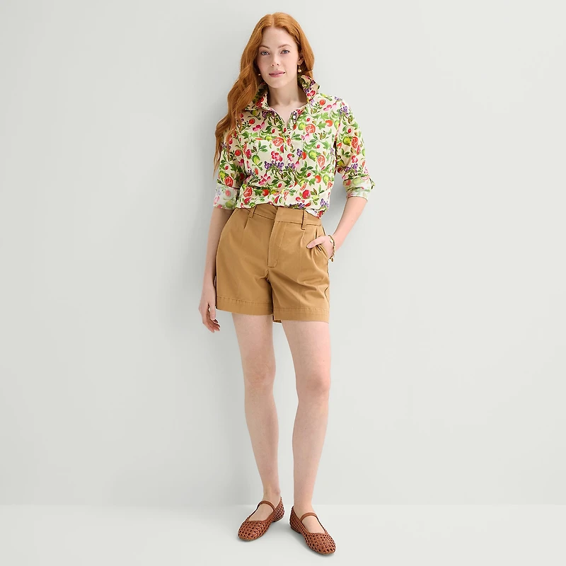 St. John's Bay Womens Cuffed Long Sleeve Regular Fit Button-Down Shirt