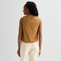 St. John's Bay Womens Crew Neck Sleeveless Blouse