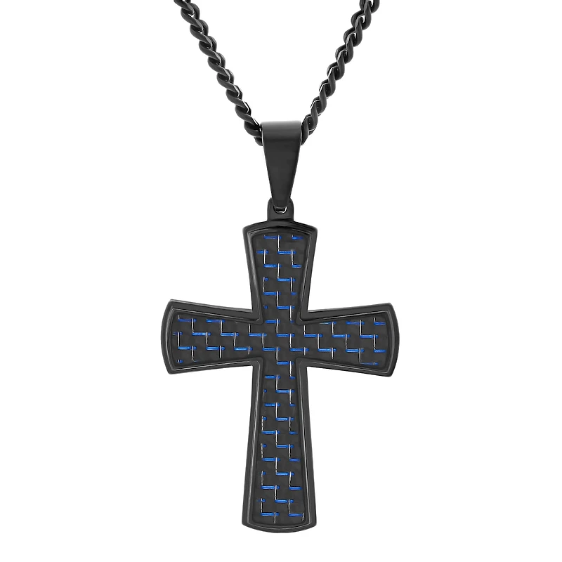 Mens Stainless Steel Cross Pendant