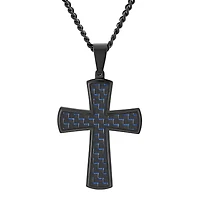 Mens Stainless Steel Cross Pendant