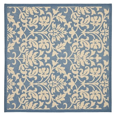 Safavieh Courtyard Collection Lyla Floral Indoor/Outdoor Square Area Rug