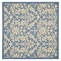 Safavieh Courtyard Collection Lyla Floral Indoor/Outdoor Square Area Rug