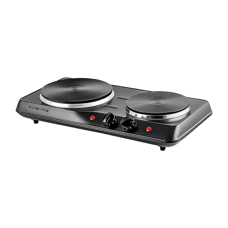Ovente Cast Iron Double Electric Burner