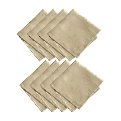 Threadmade Elegant Woven Leaves Set 8-pc. Napkins