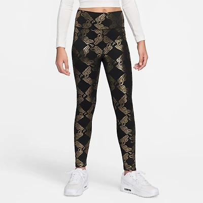 Nike Dri-Fit One Big Kid Girls Quick Dry Knit Active Slim Full Length Leggings
