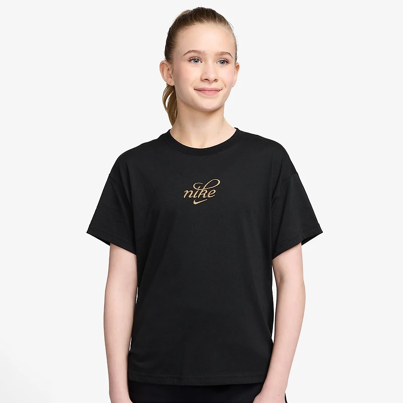 Nike Big Kid Girls Crew Neck Short Sleeve Regular Fit Graphic T-Shirt