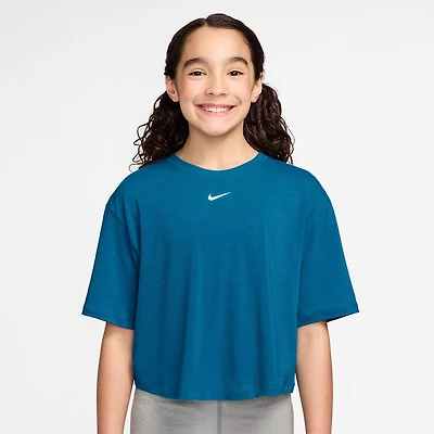 Nike Dri-Fit One Big Kid Girls Crew Neck Short Sleeve Active T-Shirt