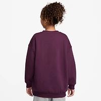 Nike Club Big Kid Girls Crew Neck Fleece Long Sleeve Sweatshirt
