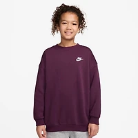 Nike Club Big Kid Girls Crew Neck Fleece Long Sleeve Sweatshirt