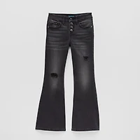 Thereabouts Little & Big Kid Girls Button Fly Flare Leg Jean