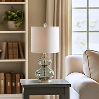 510 Design Ellipse Set of 2 Curved Glass Table Lamps